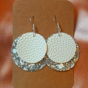 Polka-Dot Faux Leather Earrings!!